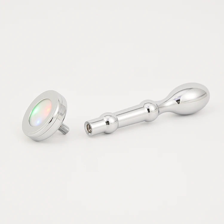 Wholesale Lockable Jewel Electronic Shiny Thin Round Head Butt Plug Anal Sex Toys For Couples,Diamond Anal Sex Toys Butt Plug