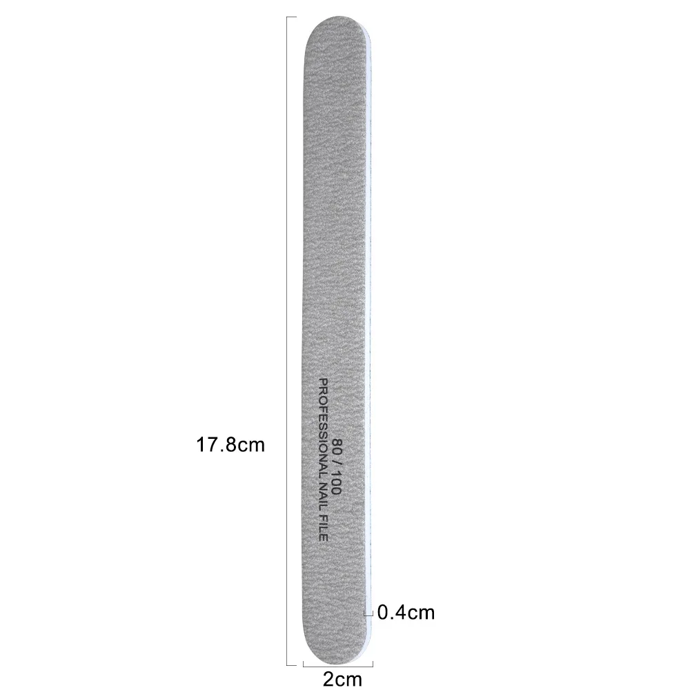 OEM Custom Double-side Nail File 80/100 Sandpaper Plastic Nail File for Manicure