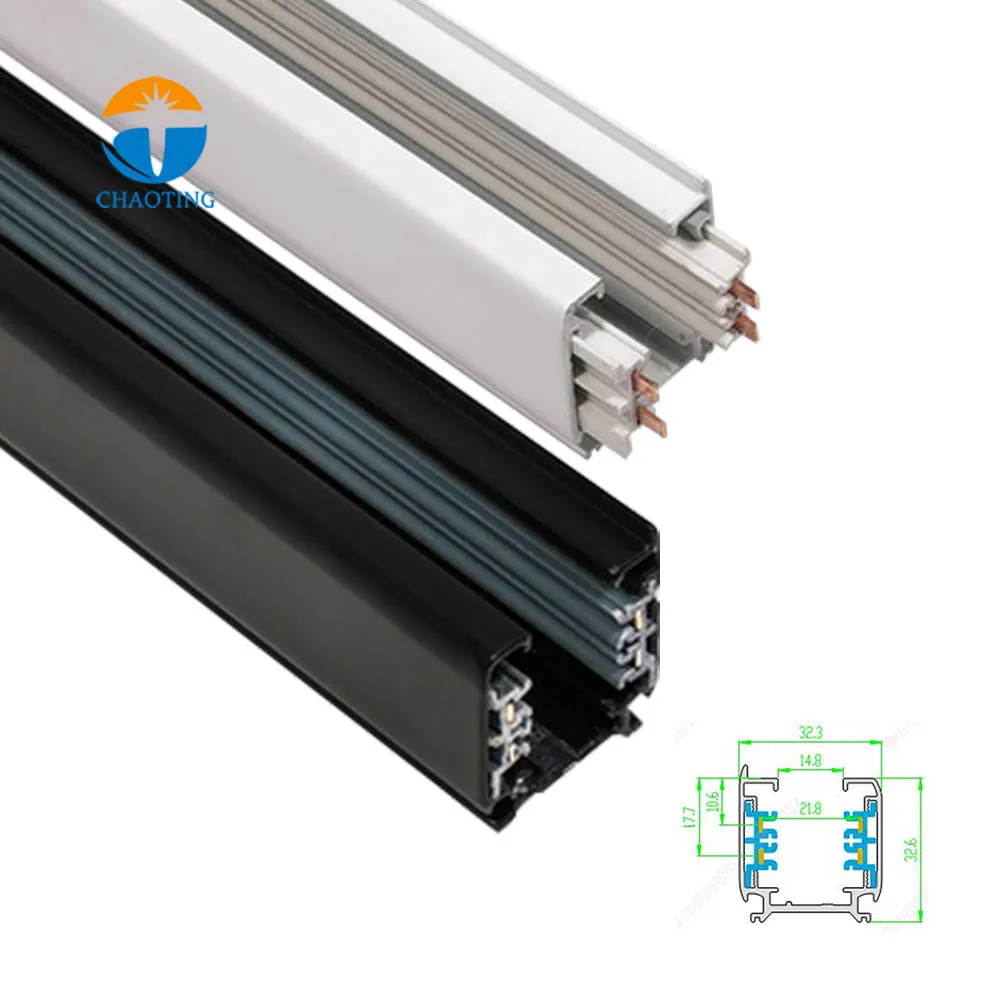 Four Wire Three Circuit LED Track Bar For Track Lighting System