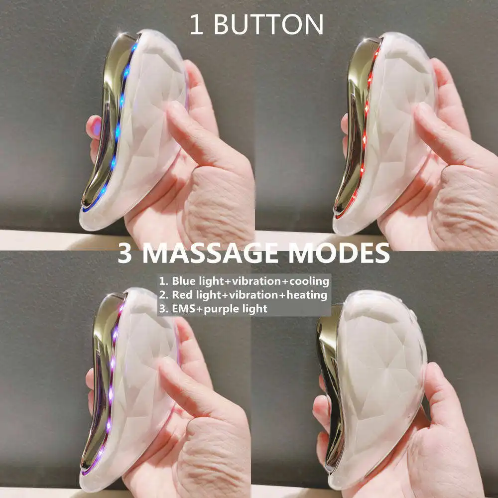 2024 Skin Galvanic Ion  Facial Spa Light Therapy Facial Massager Face Lifting Device