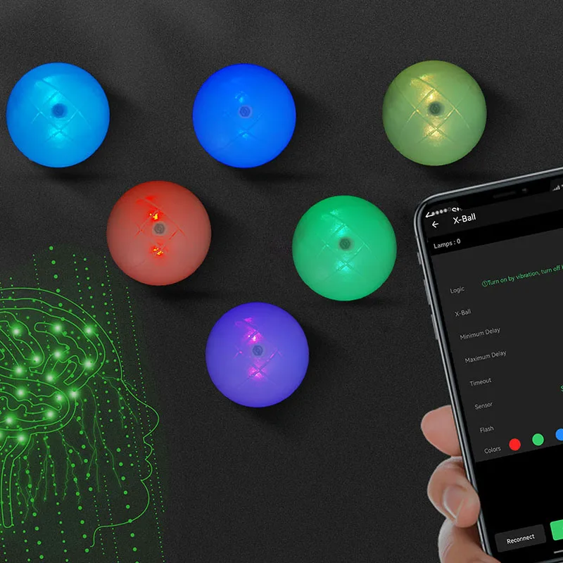 Умный шарик для реакции X-Ball с цифровым датчиком технологией гибкости препятствиями улучшения координации рук и глаз скорости памяти