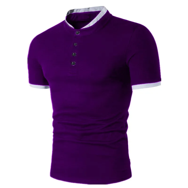 Wholesale spandex cotton mens polo shirt with short sleeves casual men t-shirt solid custom plain polo shirts