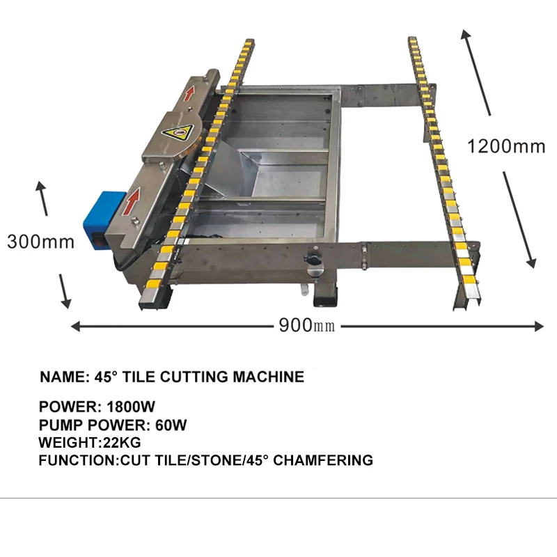 Dust-free Tile Chamfering Machine 45 Degree Desk Tile Cutting Machine
