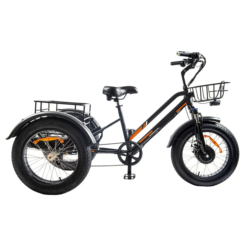 Hot selling chinese cheap electric tricycle  lithium batter 750w strong electric bicycle warehouse folding tricycle for sale