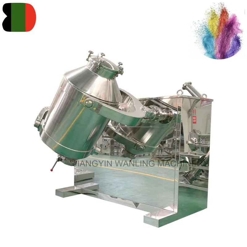 WLS 100 chemical food powder granule mixing blending 3d three dimension dimensional mixer blender machine
