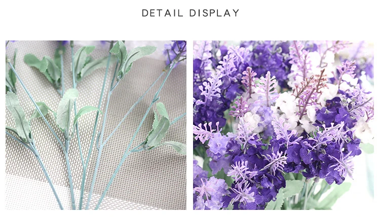 33cm hot sale new product  Decorative Flower Silk Flower Artificial Lavender For Home Wedding Decoration party