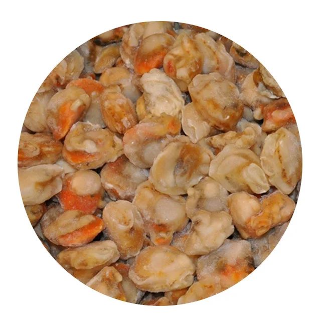 Замороженная Золотая половина скорлупы, замороженное гребешок, мясо 40 60