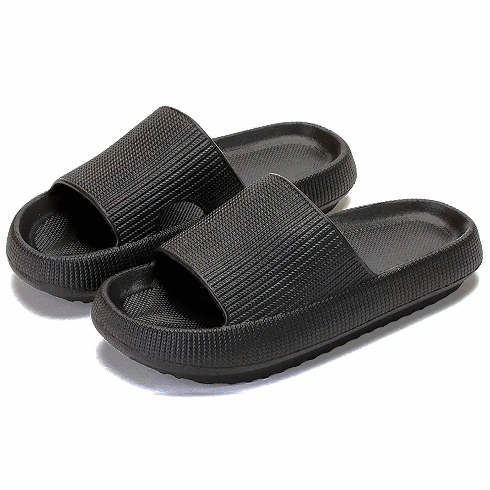 Bosirui Unisex Summer Thick indoor Shower Slipper with Slide Style Cushion Cloud Insole Non-Sliper for Bathroom slides home