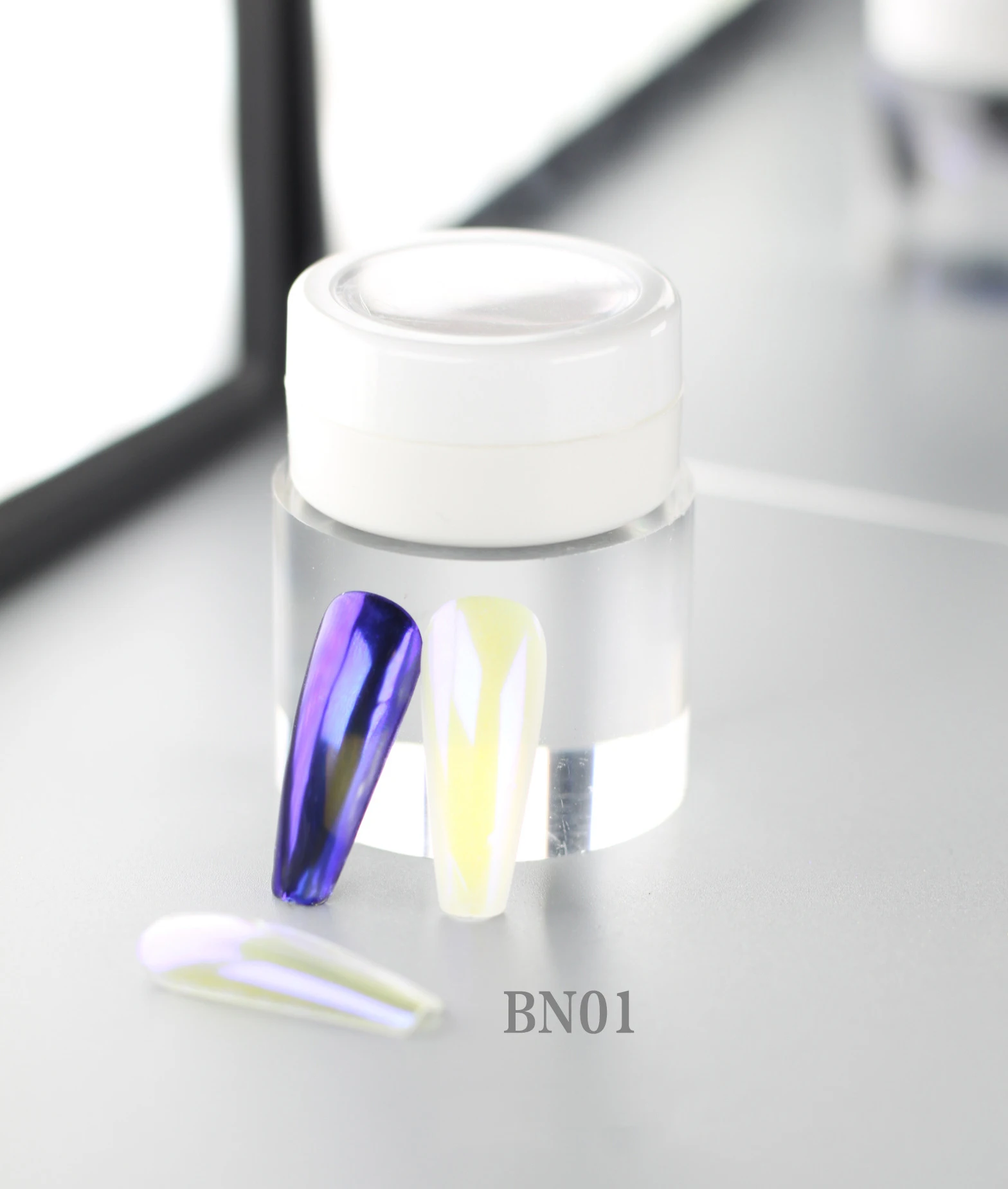 Professional 0.3g Nail Art Salon Chrome Pearl Nails Pigment Powder Chrome Nail Aurora Powder