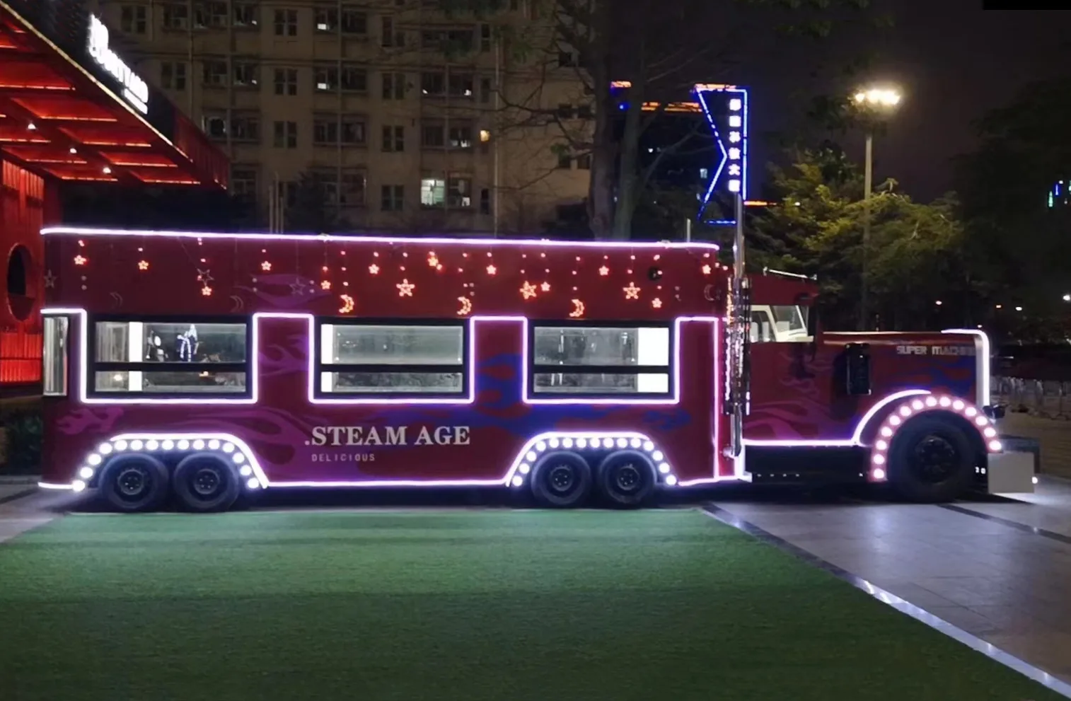 Factory outlet complete kitchen equipment fast food snack beverage coffee milk tea restaurant catering van truck trailer cart