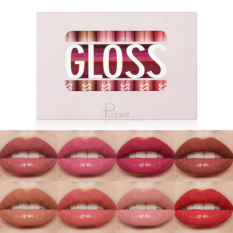 Private Label OEM Makeup 8 colors Creamy Texture Moisturizing Lasting Plumping Glossy Lipstick Set OEM Non-sticky Vegan Lipstick
