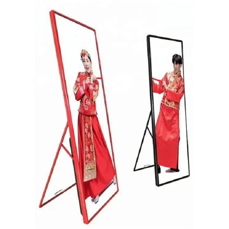 Moveable Indoor P2.59 Mirror LED Screen For Autocar 4S Shop Advertising Display LED Poster Panel