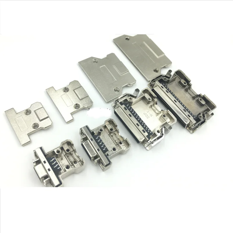 SCSI Connector to Pierce/welding line female head iron shell HPCN14PIN 26PIN 20IN 50PIN 68PIN Female VHDCI 68 pin
