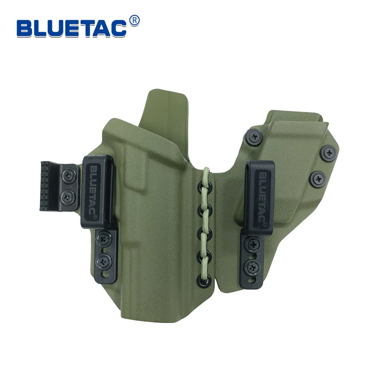 Bluetac High Quality Kydex IWB Compact Gun Holster With Mag Pouch Hi-tech Inside The Waistband Tactical Gun Bag Holder