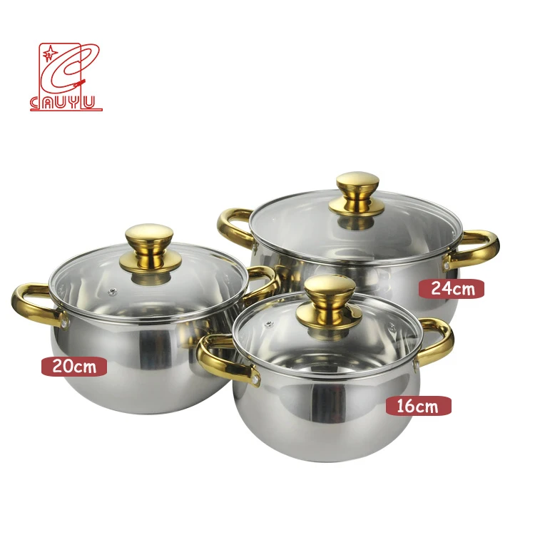 set periuk masak keluli tahan karat stainless steel 201 kitchen soup & stock pots cooking pot sets