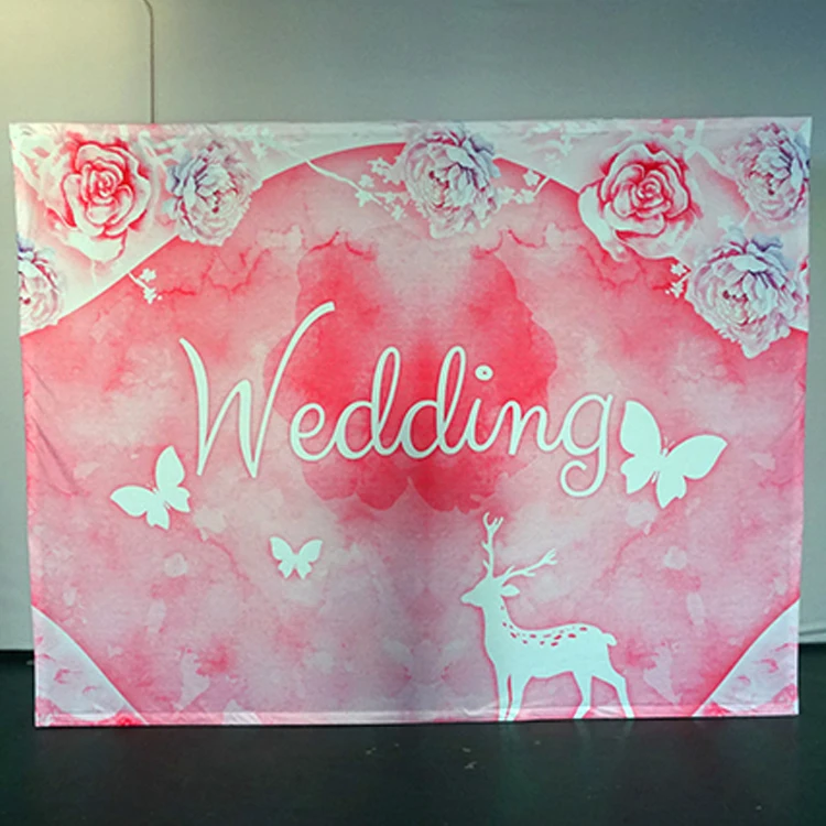Quick Display Indoor Outdoor Foldable Pop Up banner stand Tension Fabric Banner Stand backdrop stand