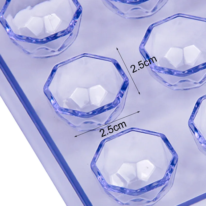 Diamond Shaped Tray 21 Grids Polycarbonate Chocolate Mold Candy Making Molds for Mousse, Jelly, Pralines, Truffles