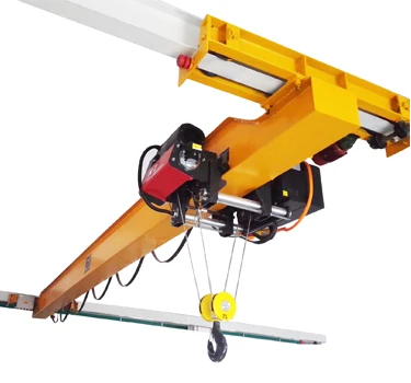 Low headroom suspension bridge cranes