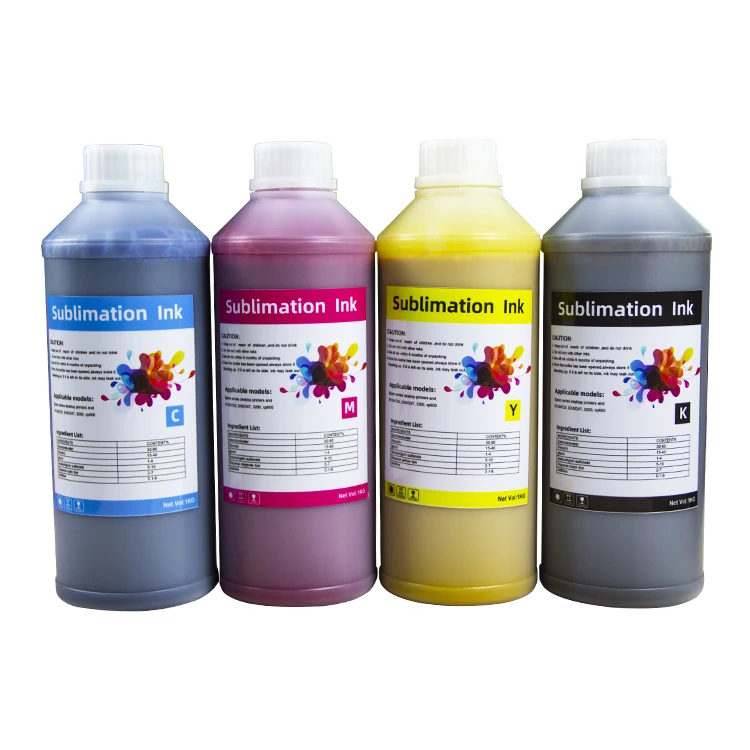 sublimation universal print tshirt ink Waterproof inkjet printer pigment ink set i3200/ XP600/DX5/DX7/5113 Textile 1000ml