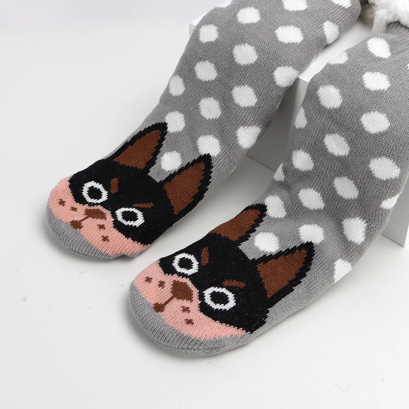 Women Cheap Warm Fuzzy Thick Knitted Home Indoor Slipper Socks Winter Soft socks wholesale Ladies socks cartoon