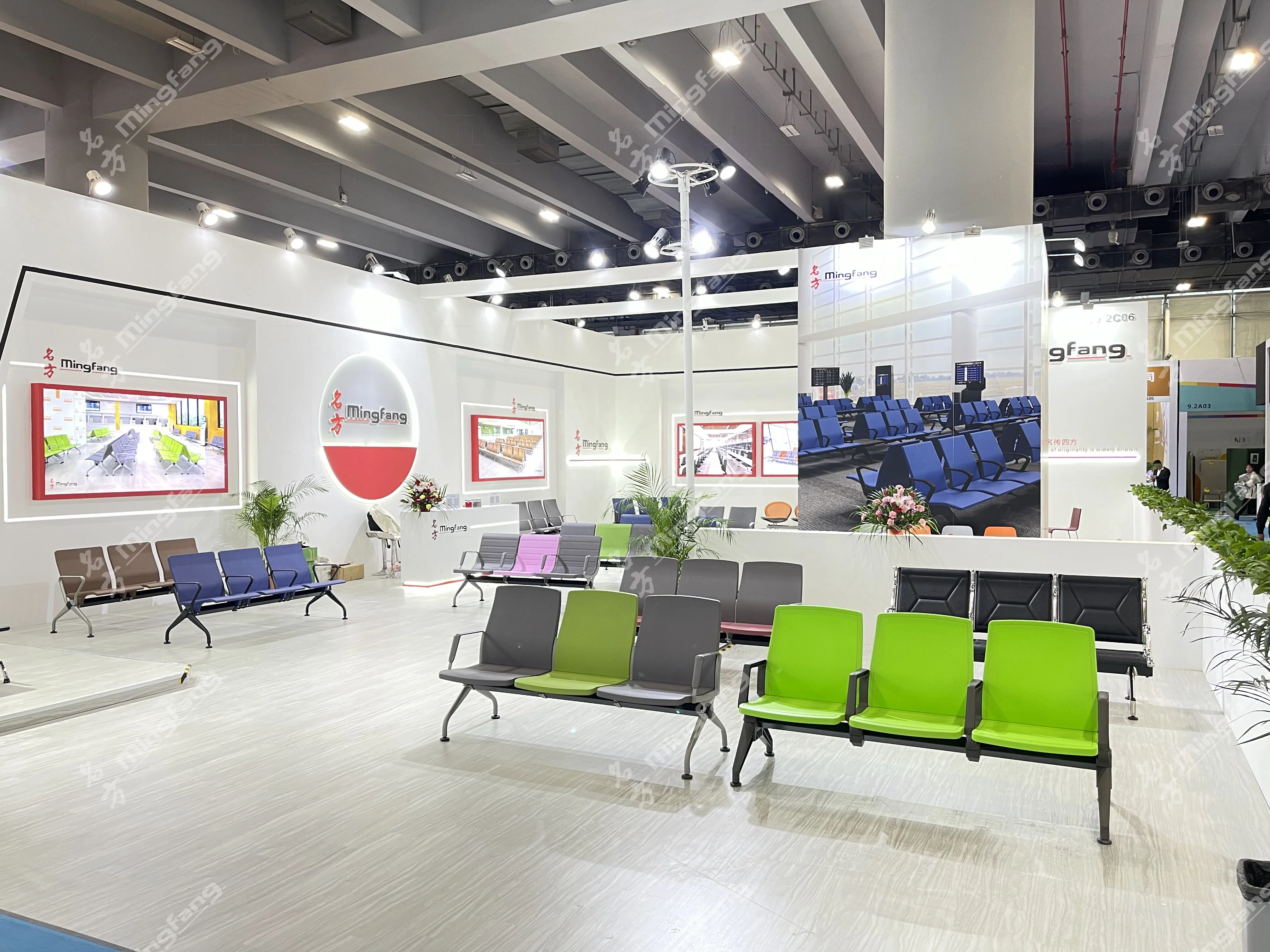 Factory PU Polyurethane Airport Hospital Waiting Room Seating tandem Chair Beam Seating for Bank Bus Station