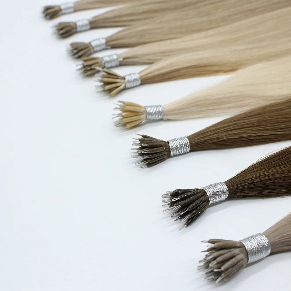Fangcun Russian Cuticle Keratin Bond Nano Tips Human Hair Extension Nano Ring Tip Extention Hair