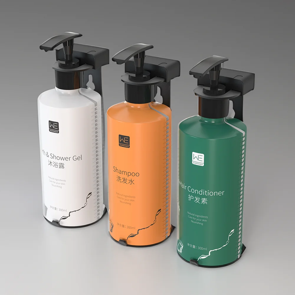 Hotel soap dispenser shower gel  liquid bathroom commercial manual kitchen wall mount shampoo and conditioner