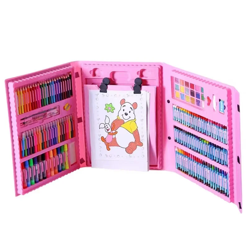 school art set 176/208Pieces Painting Drawing Deluxe Kids Art Set   student drawing set with crayon