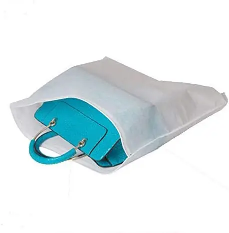Wholesale Wardrobe Clothes Shoes Handbag Dust Cover Breathable Storage White Drawstring Non Woven Bag