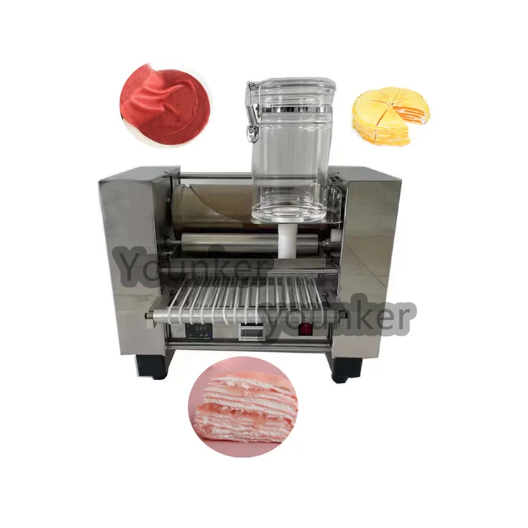 Commercial Automatic 8/9/10/12 Inch Tabletop Pancake Mille Crepe Cake Making Machine