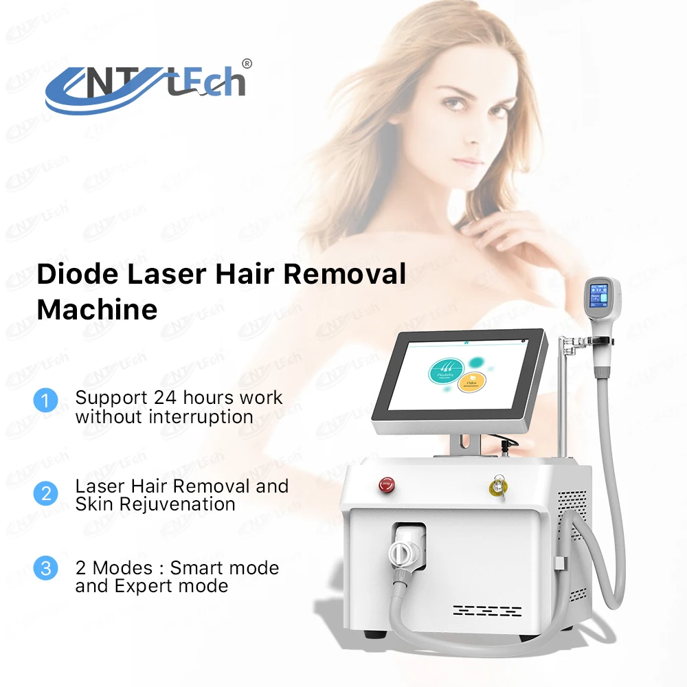 Newest model diode laser machine 755 808 1064 diode triple wave portable laser hair removal 800w painless 808 diode laser