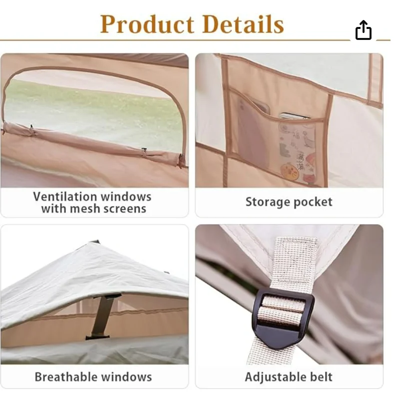 Inflatable Automatic Waterproof Tent for Camping