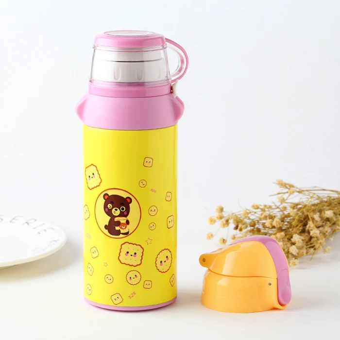 BPA Free Cute Stainless Steel Double Wall Insulated Kids Thermos Baby Children School Water Bottle