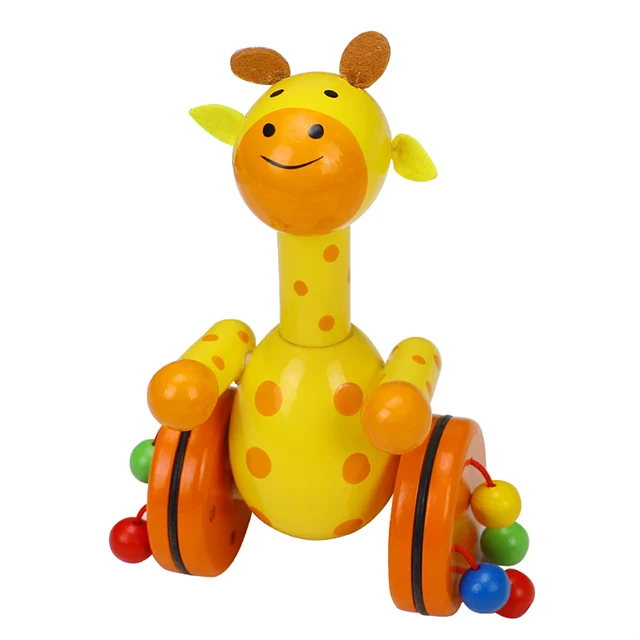 2020 best sale educational wooden baby push toys for toddlers