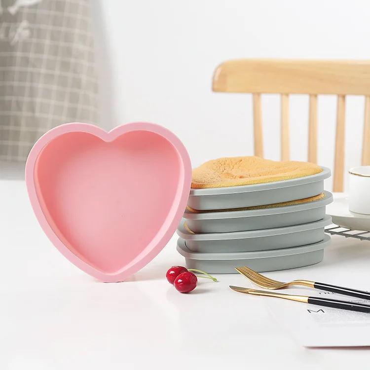 BPA FREE Heart Shape Silicone Cake Pan Baking Soap Jelly Muffin Mold Pastry Bakeware Tools