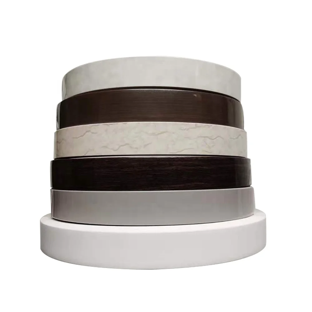 Wood Grain Solid Color High Gloss PVC Edge Banding Tape Manufacturer