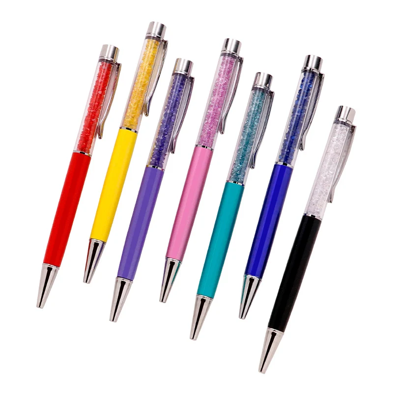 2023 New Design Metal Crystal Fat Ballpoint Pen with Custom Logo Hotsales Writing Pen Ballpoint for Gift