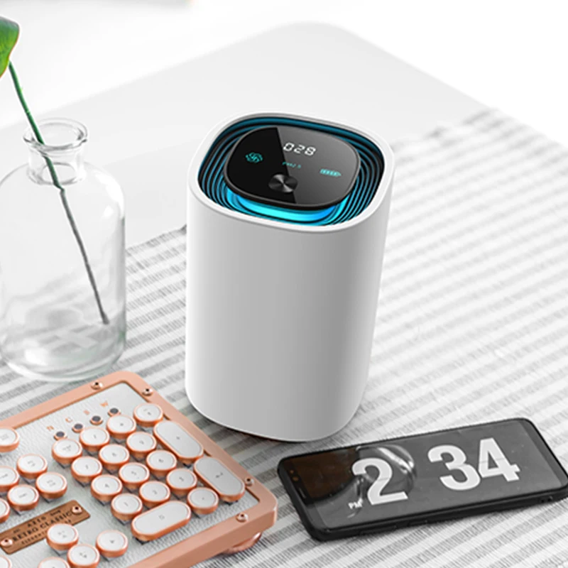 Drop shipping Low Noise Portable Air Purifier Home Air Cleaner Car