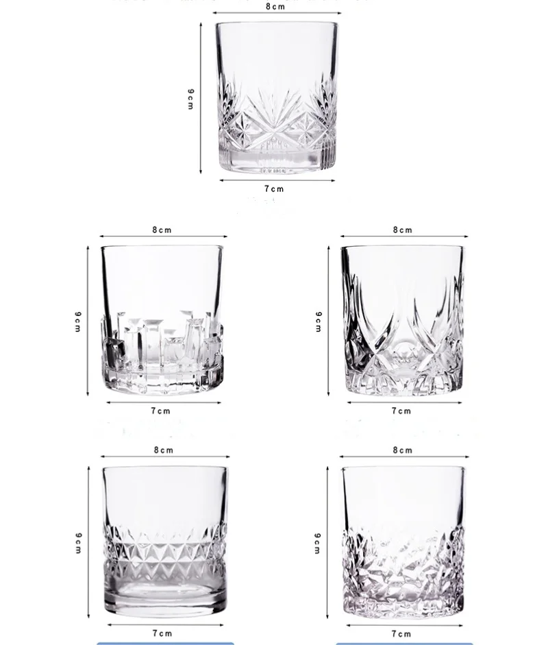 Classic whiskey glass Water glass Home summer cold drink glass