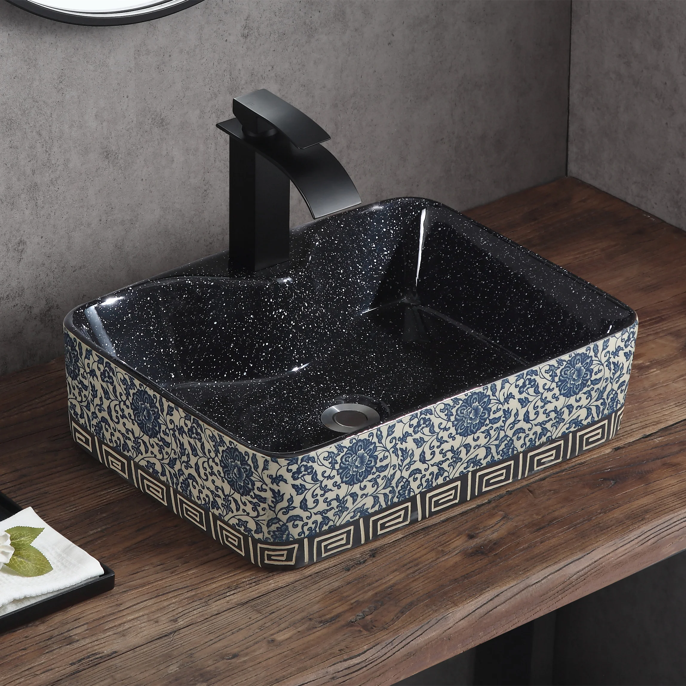 Vintage luxury style top sale wc table top handmade wash basin bathroom countertop ceramic cheap art sinks for hotel home