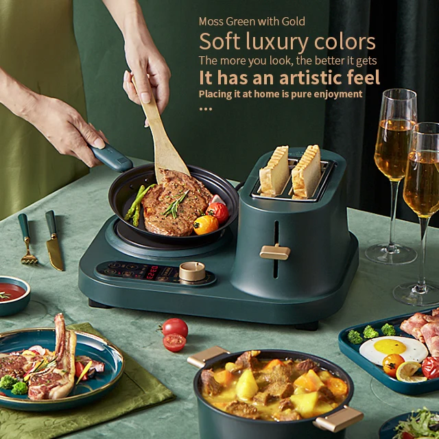 breakfast maker antronic multifunction bakes grills air fryer 3in1 breakfast machine  breakfast  maker with toaster oven