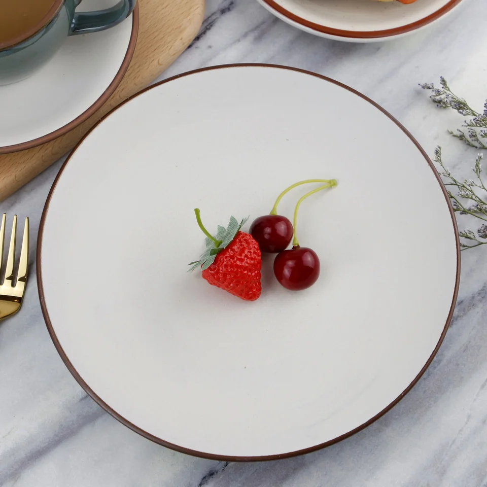 Nordic style Reactive Glaze Ceramic Hand Paint  16pcs Tableware Dinnerware Sets