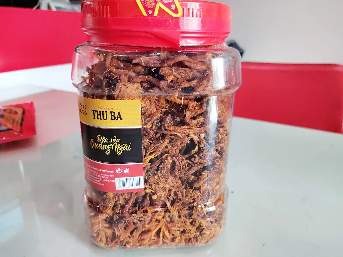 
High Quality Vietnam Beef Meat Dried Beef Jerky 500g ( Plastic Jar) 