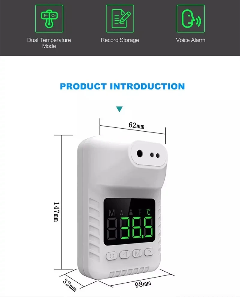  Настенный Бесконтактный арабском языке Голос Мини K3X K3 pro plus температуры штатив-Трипод стойка постоянного термометр