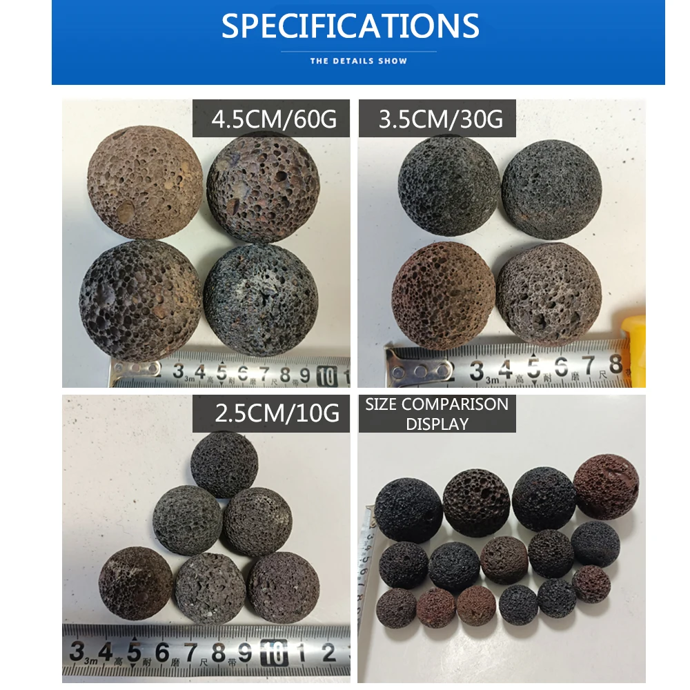 Manufacturer wholesale for sale 2cm 3cm 4cm natural lava stone ball volcanic rock sto gardening