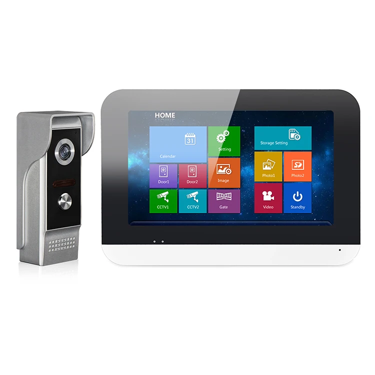 7 inch touch monitor visual intercom door phone system 4 wires video doorbell camera video door phone intercom system
