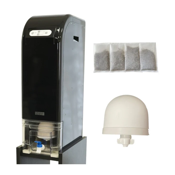 Black automatically generated industrial public water dispenser