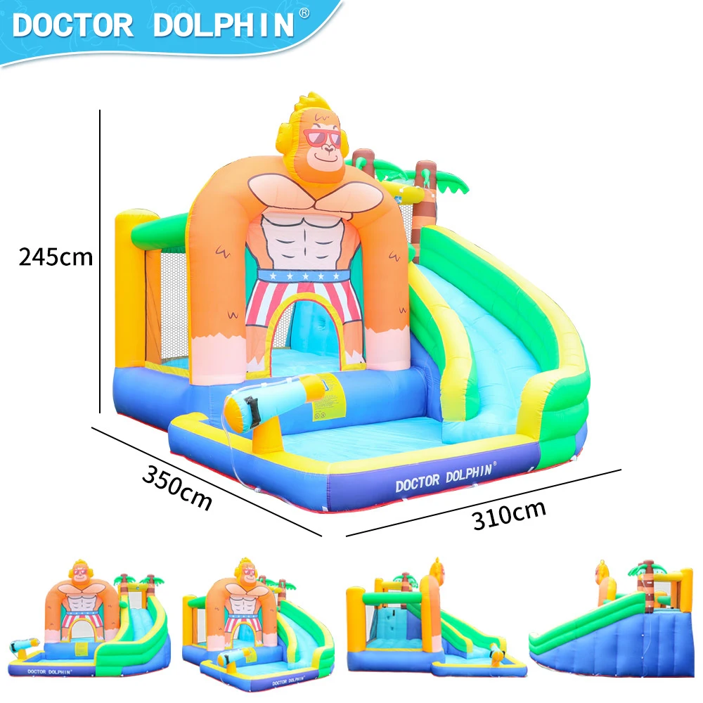 Doctor Dolphin Outdoor Inflatable Bouncy Castle Slide Pool With Slide Wholesales
