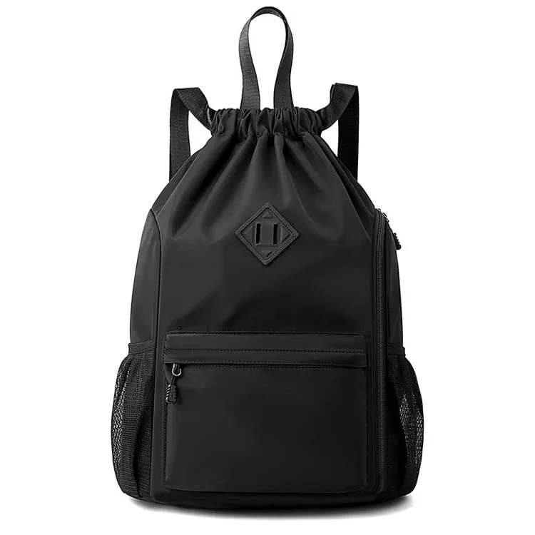 Custom Draw string Bag Logo Printing Waterproof Sports Polyester Nylon Drawstring Backpack Bag