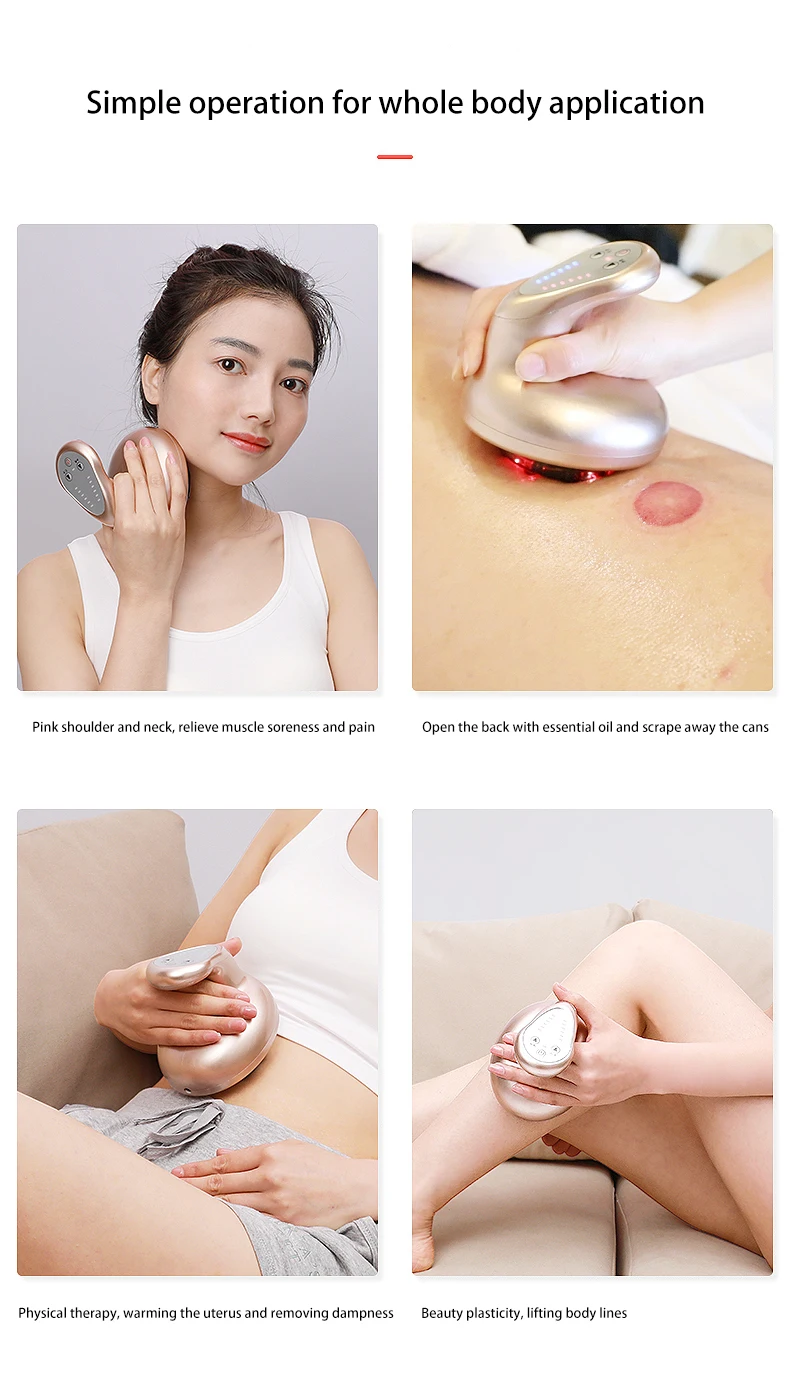 Latest Smart Electric Therapy Machine Portable Cupping Therapeutic Guasha Massager